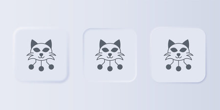 Gray NFT Digital crypto art icon isolated on gray background. Non fungible token. Set icons in square buttons. Vector.のイラスト素材