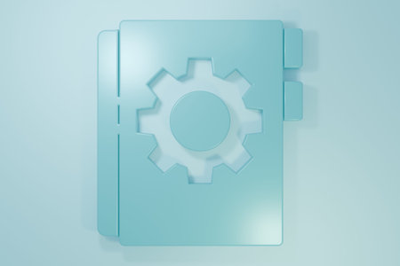 Blue User manual icon isolated on blue background. User guide book. Instruction sign. Read before...