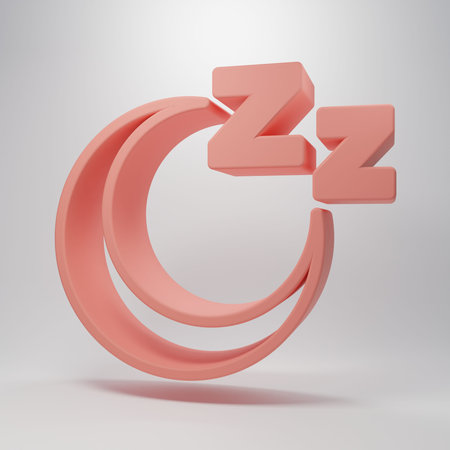 Pink Time to sleep icon isolated on pink background. Sleepy zzz. Healthy lifestyle. Minimalism...