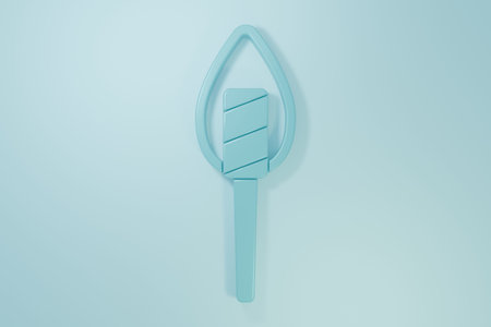 Blue Torch flame icon isolated on blue background. Symbol fire hot, flame power, flaming and heat....