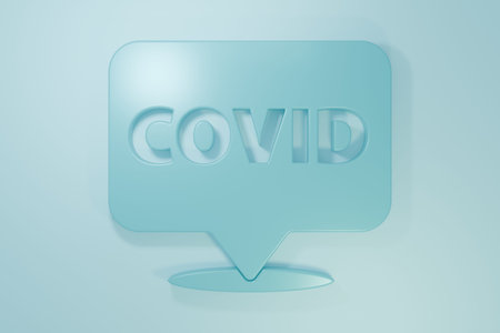 Blue Corona virus covid-19 on location icon isolated on blue background. Bacteria and germs, cell...