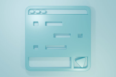 Blue New chat messages notification on laptop icon isolated on blue background. Smartphone chatting...