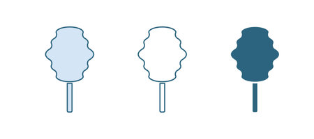 Blue Cotton candy icon isolated on white background. Vector.のイラスト素材