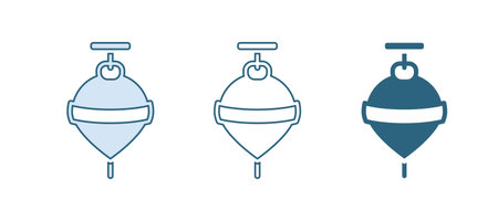 Blue Whirligig toy icon isolated on white background. Vector.のイラスト素材