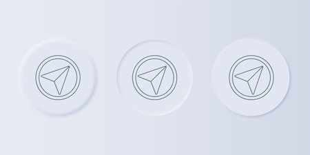 Gray Infographic of city map navigation icon isolated on gray background. Interface concept design. Geolocation concept. Set icons in square buttons. Vector.のイラスト素材