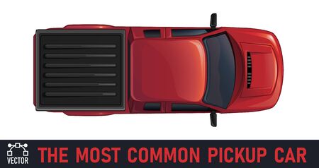 car top view sketch contour shape and side pickup , for parking scheme or architecture presentation , actual proportion size.のイラスト素材