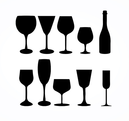 Wine Glass Cupのイラスト素材