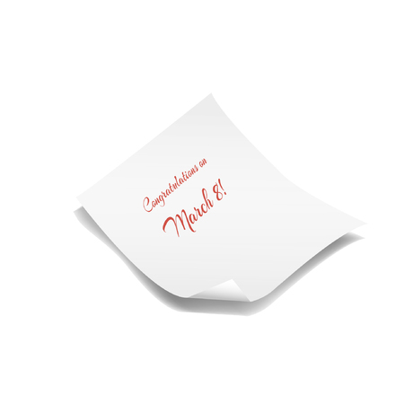 Leaf congratulation on March 8のイラスト素材