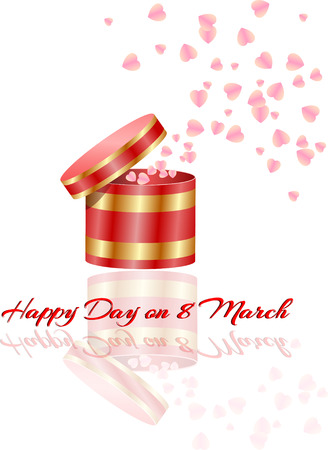 Box Happy Day on 8 Marchのイラスト素材