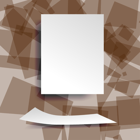 Two leaves on brown background scrapsの写真素材