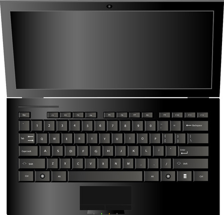keyboard laptop computer isolatedの写真素材