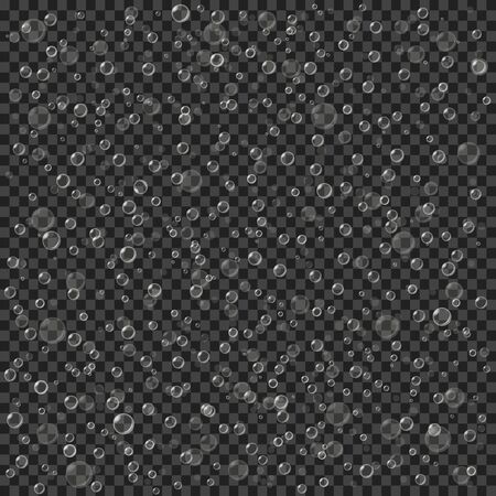 Soda fizzy bubbles. Boiling water background, bubbling liquid texture, sparkling champagne air ballsのイラスト素材