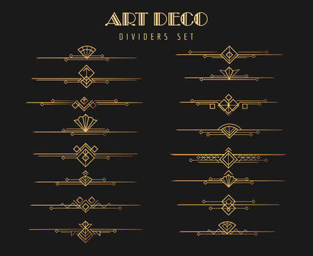 Art deco dividersのイラスト素材