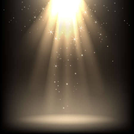 Glitter spotlights isolatedのイラスト素材