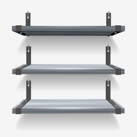 Modern interior 3d shelvesのイラスト素材
