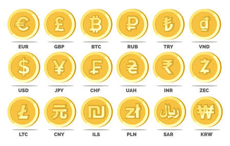 Currency front coinsのイラスト素材