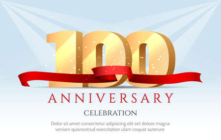 Birthday anniversary 100 posterのイラスト素材