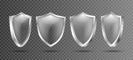 3d crystal transparent shieldsのイラスト素材
