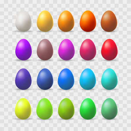 Row 3D Easter eggsのイラスト素材