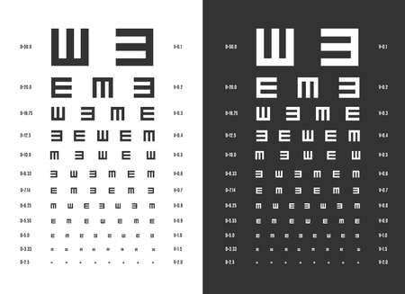 Eyesight chart tablesのイラスト素材