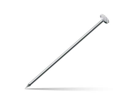 Steel nail isolatedのイラスト素材