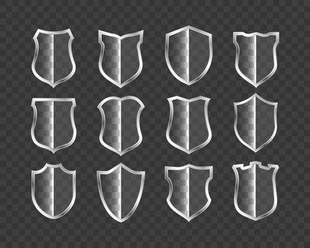 Glass metal shieldsのイラスト素材