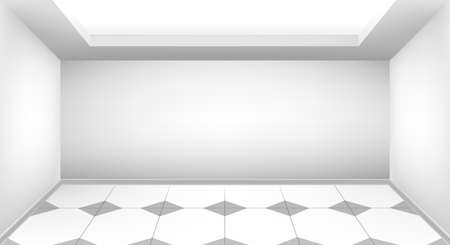 Exhibition white roomのイラスト素材