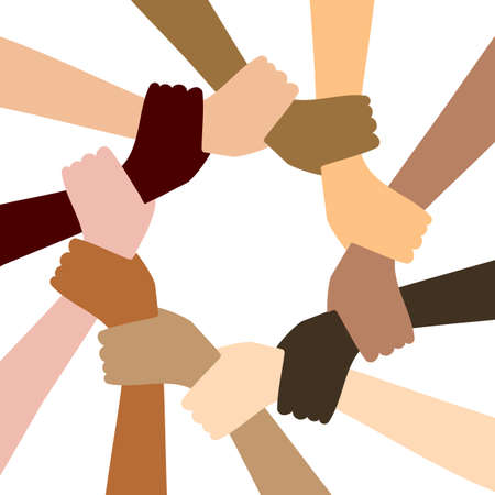 Putting hands circleのイラスト素材