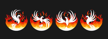 Rising phoenix emblemsのイラスト素材
