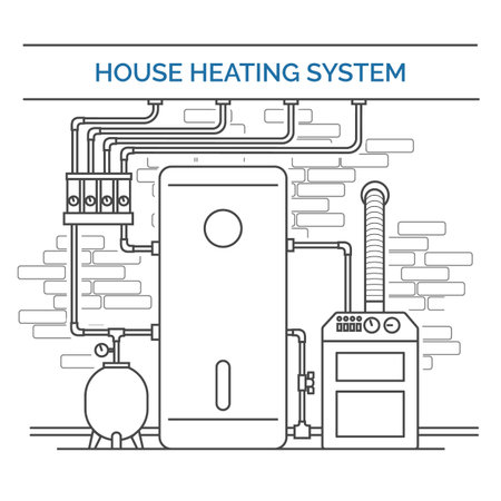 House heating systemのイラスト素材