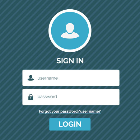 Login form web screenのイラスト素材