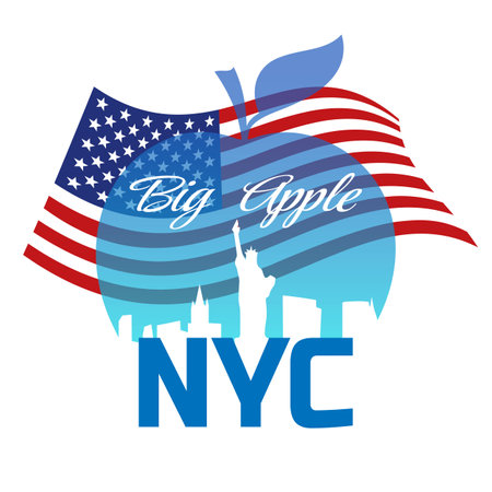 Big apple new york city emblemのイラスト素材