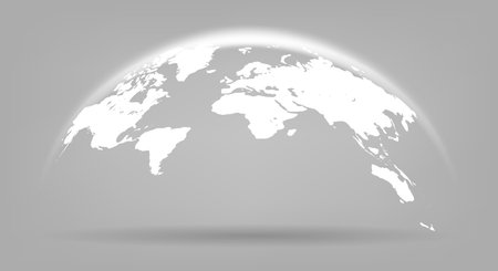 Planet earth mainland surface mapのイラスト素材