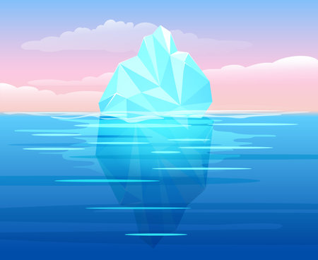 Iceberg arctic pole landscapeのイラスト素材