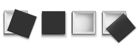 Realistic black box top viewのイラスト素材