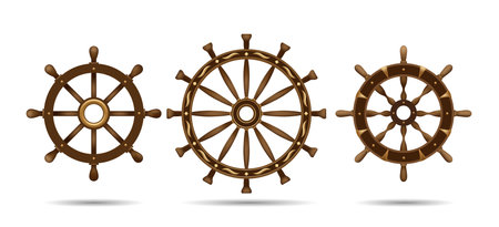 Vintage boat rudderのイラスト素材