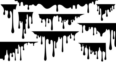Black dripping oil stainのイラスト素材
