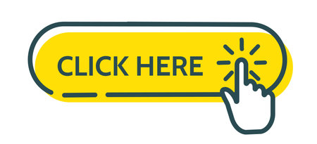 Click here yellow buttonのイラスト素材