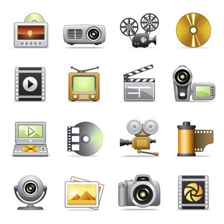 Photo & video iconsのイラスト素材