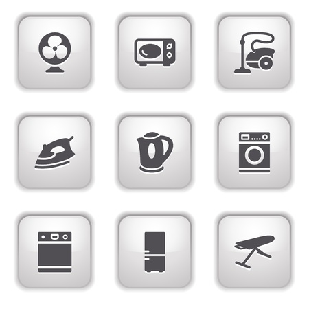 Gray button for internet 18のイラスト素材