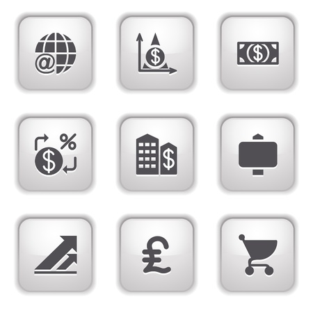 Gray button for internet 23のイラスト素材
