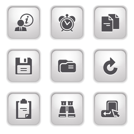 Gray button for internet 3のイラスト素材