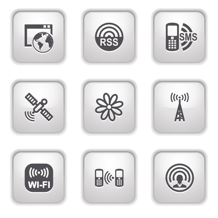 Gray button for internet 30のイラスト素材