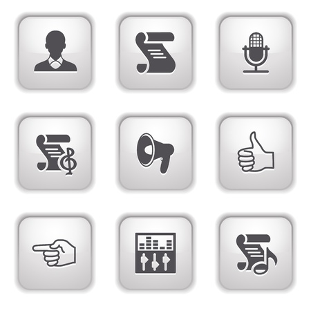 Gray button for internet 31のイラスト素材
