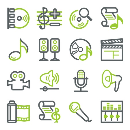 Audio video web iconsのイラスト素材