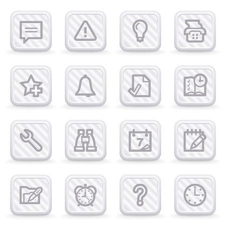 Organizer web icons on gray buttons.のイラスト素材