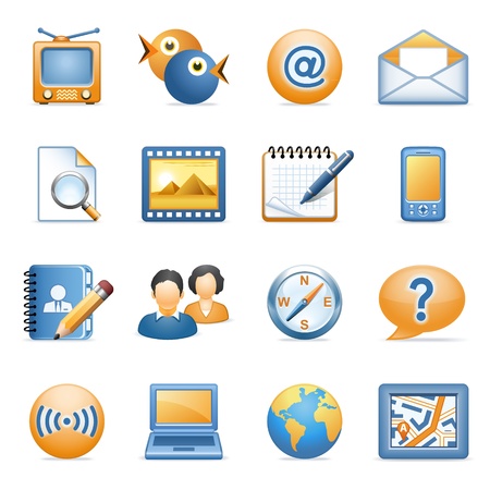Icons for web blue orange series 1のイラスト素材
