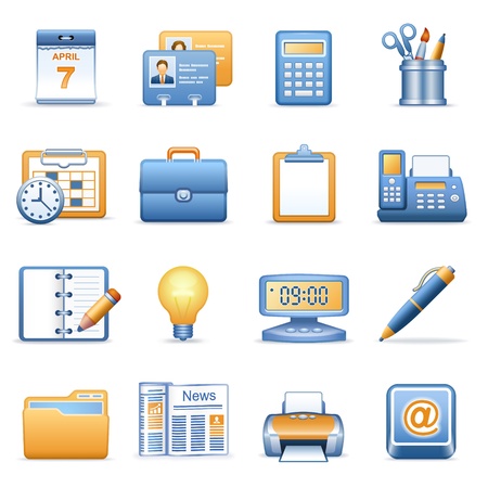 Icons for web blue orange series 2のイラスト素材