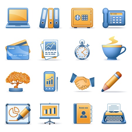 Icons for web blue orange series 3のイラスト素材