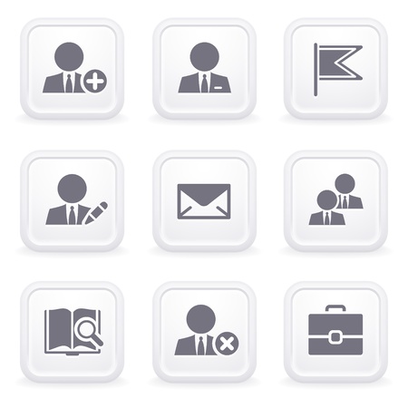 Internet icons on gray buttons 1のイラスト素材